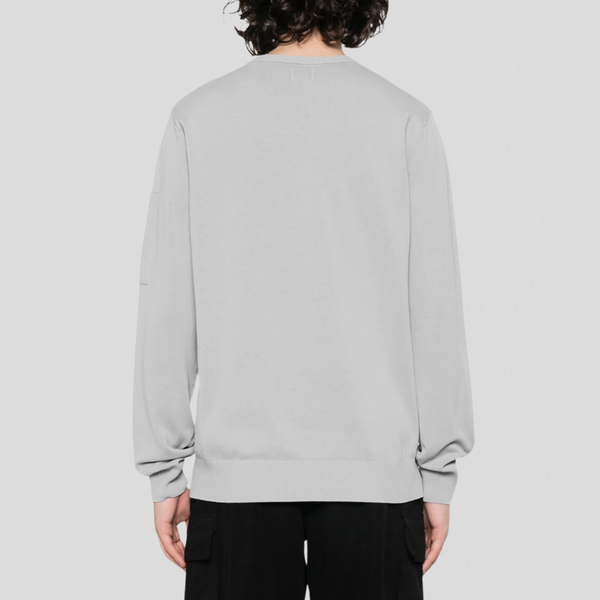 C.P. Company Old Dyed Cotton Fleece Knit Drizzle Grey