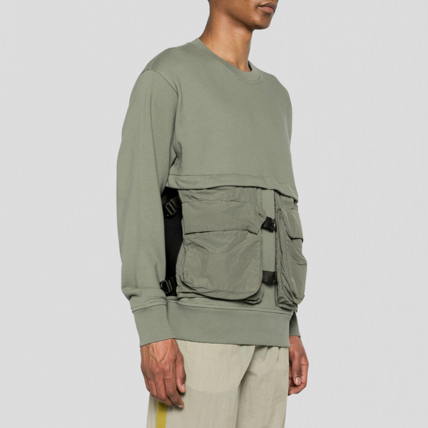C.P. Company Diagonal Raised Fleece Sweatshirt Agave Green