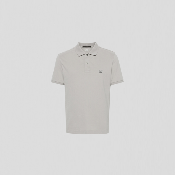 C.P. Company Stretch Piquet Poloshirt Drizzle Grey