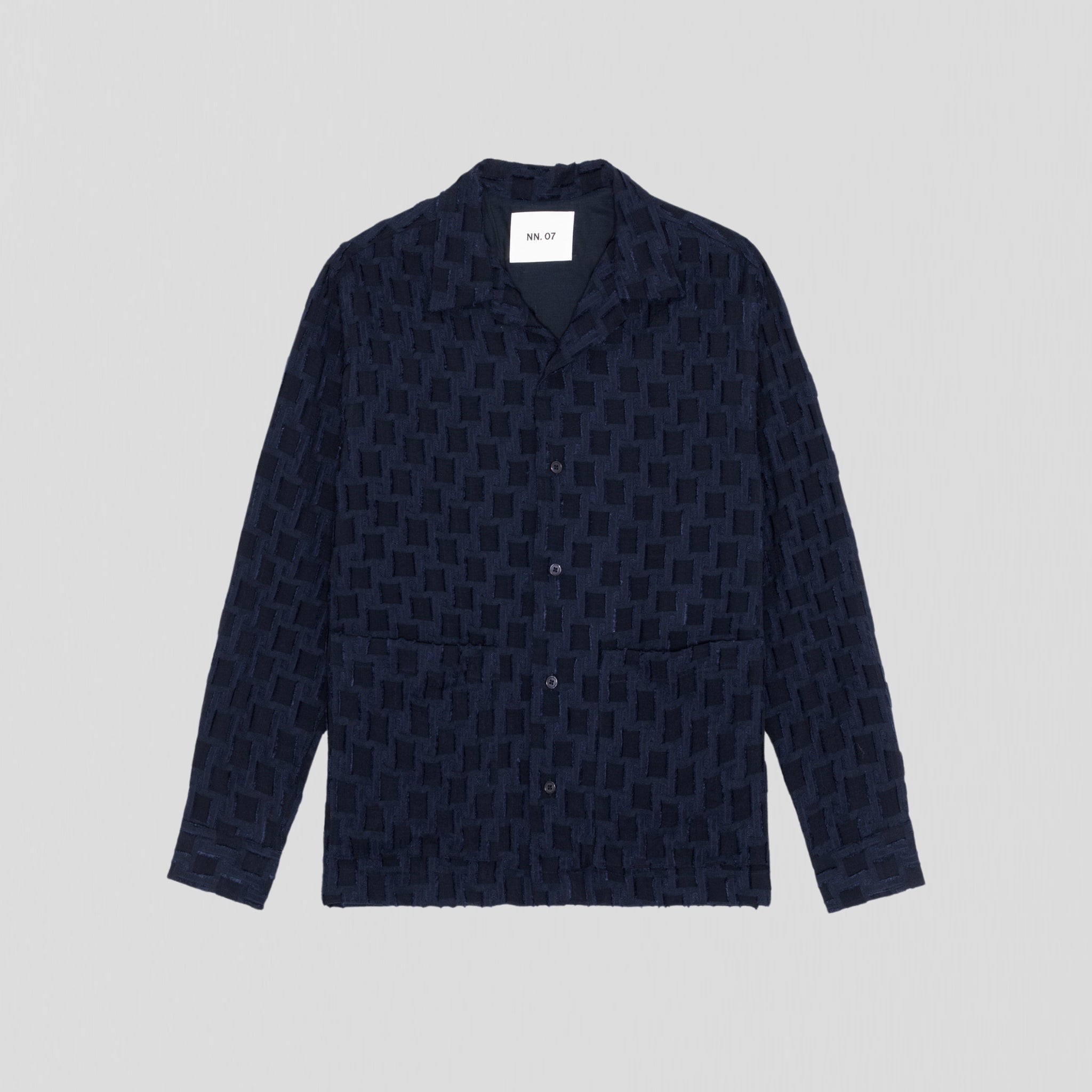 NN07 Hank LS 5025 Shirt Navy Blue