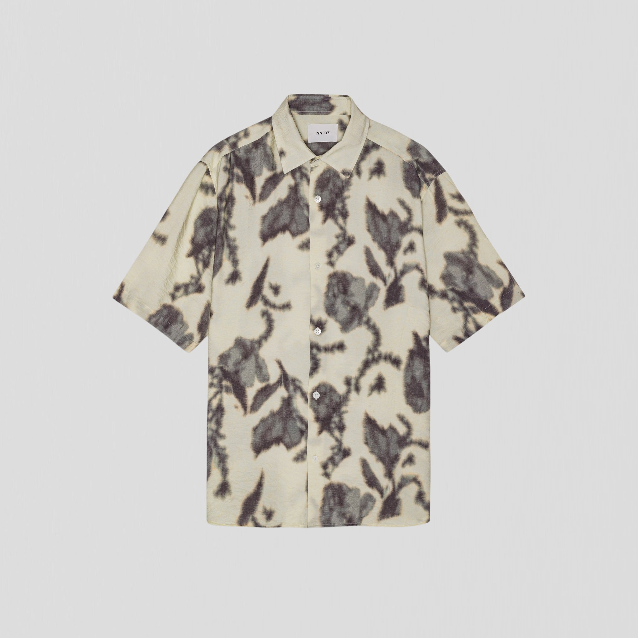 NN07 Freddy SS 5971 NO PKT Shirt Ecru Print
