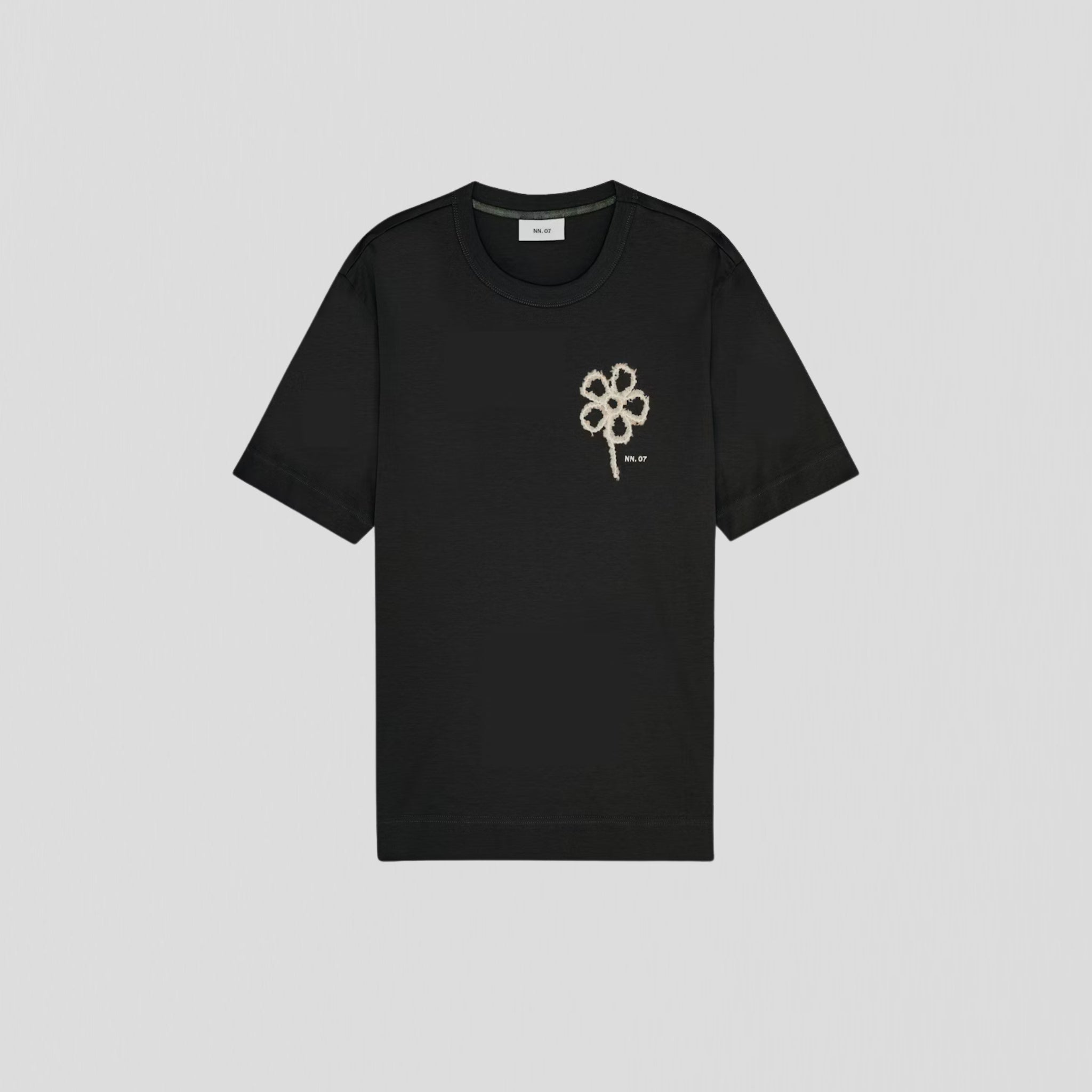 NN07 Pedro EMB SS 3525 T-Shirt Black