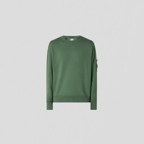 C.P. Company Cotton Diagonal Fleece Sweatshirt Duck Green