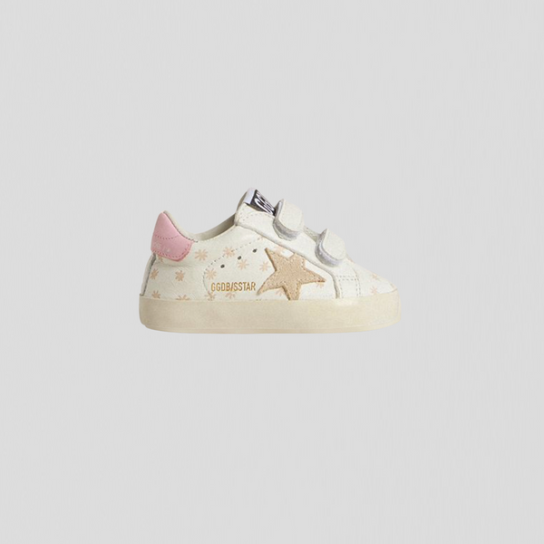 Golden Goose Baby School White/ Light Beige/ Pink