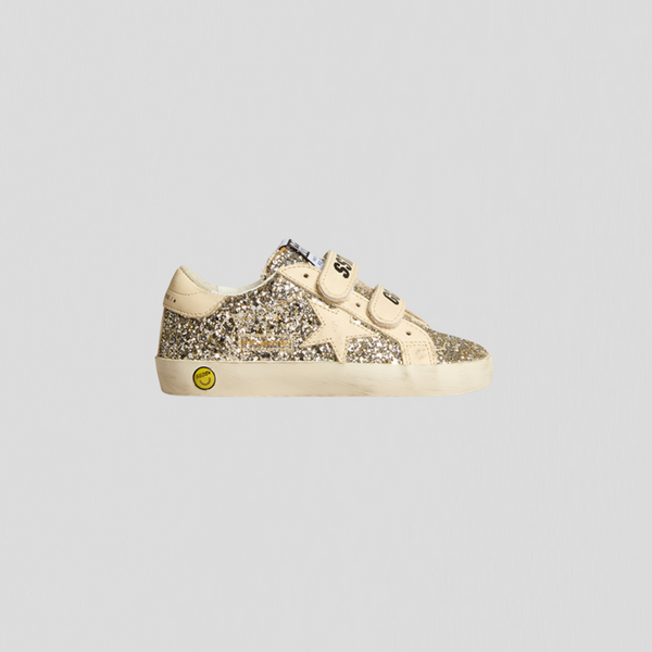 Golden Goose Old School Platinum/ Cream Glitter