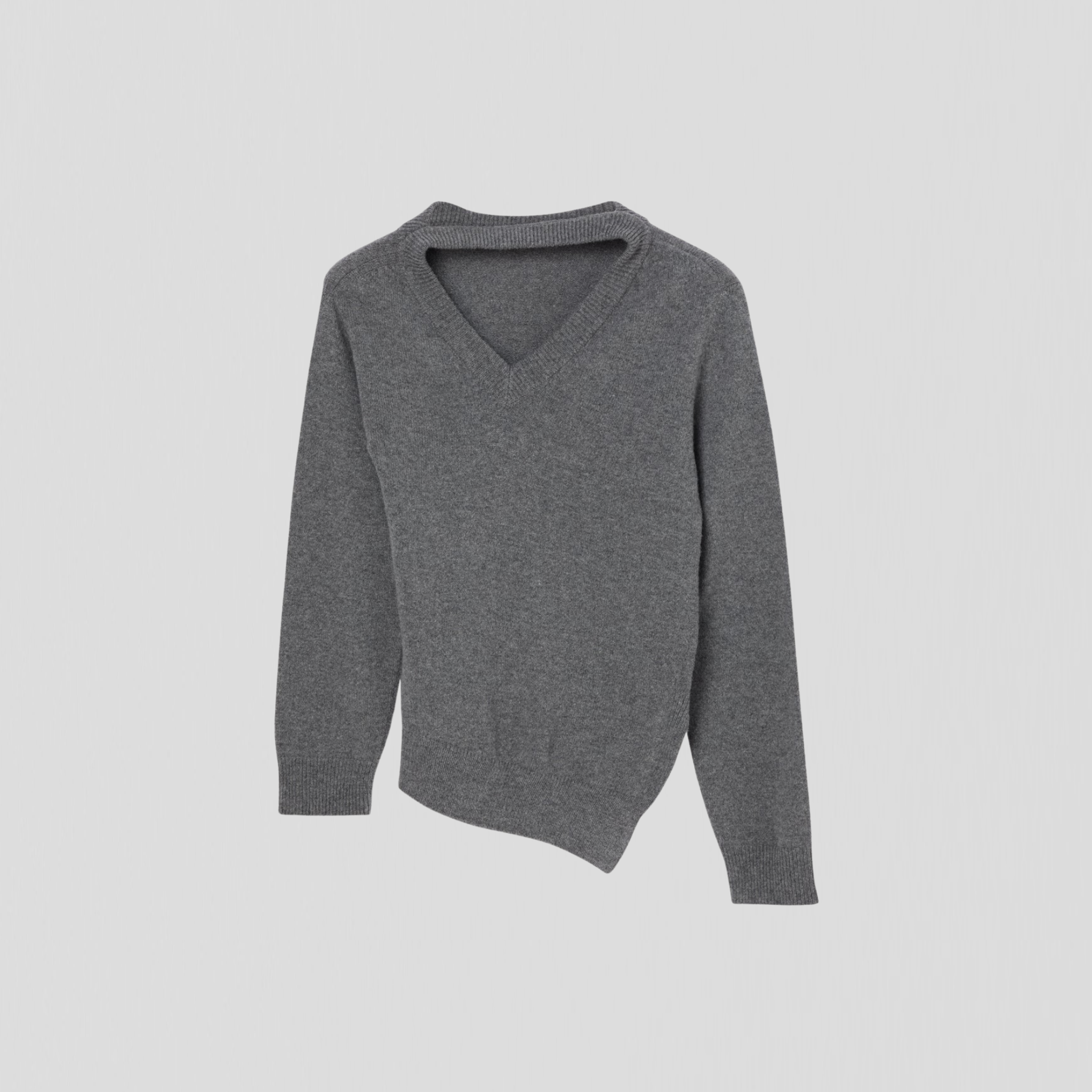 Róhe Two-way Deconstructed Knit Mid Grey Melange