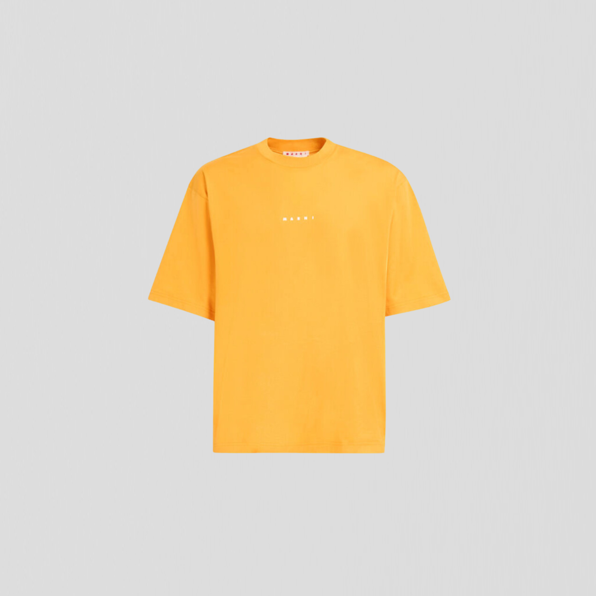 Marni Logo Organic Cotton Jersey T-Shirt Light Orange