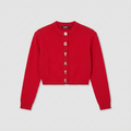 Rotate Firm Knit Cardigan Scooter Red