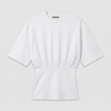 Darkpark Amy Draped Waist SS T-shirt White