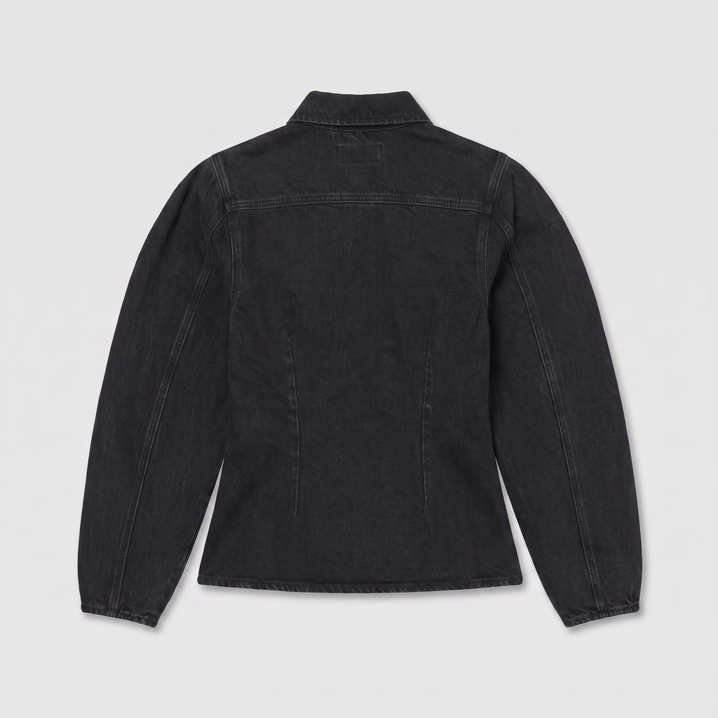 Rotate Fitted Denim Shirt Black Denim