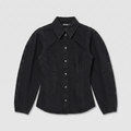 Rotate Fitted Denim Shirt Black Denim