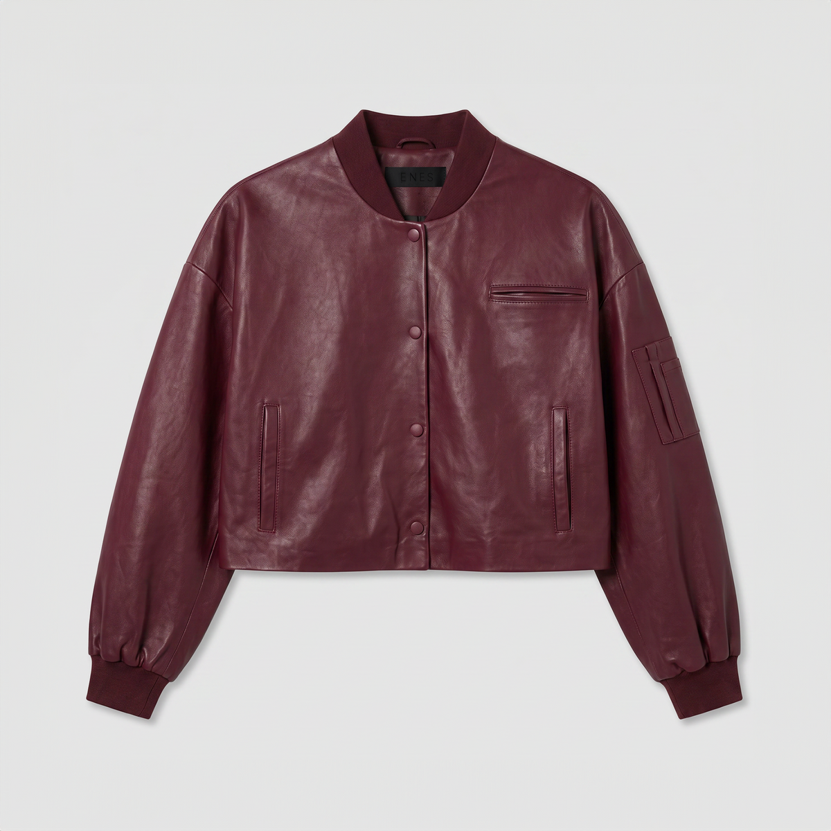 Enes Viktorya Jacket Vegetal Leather Burgundy
