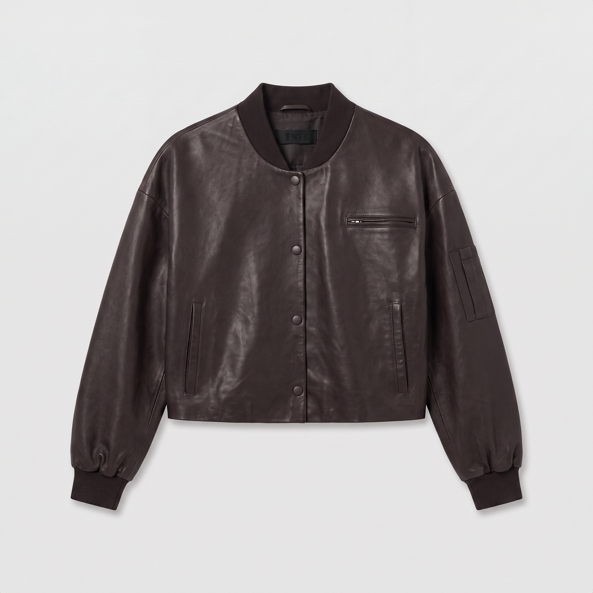 Enes Viktorya Jacket Vegetal Leather Dark Brown