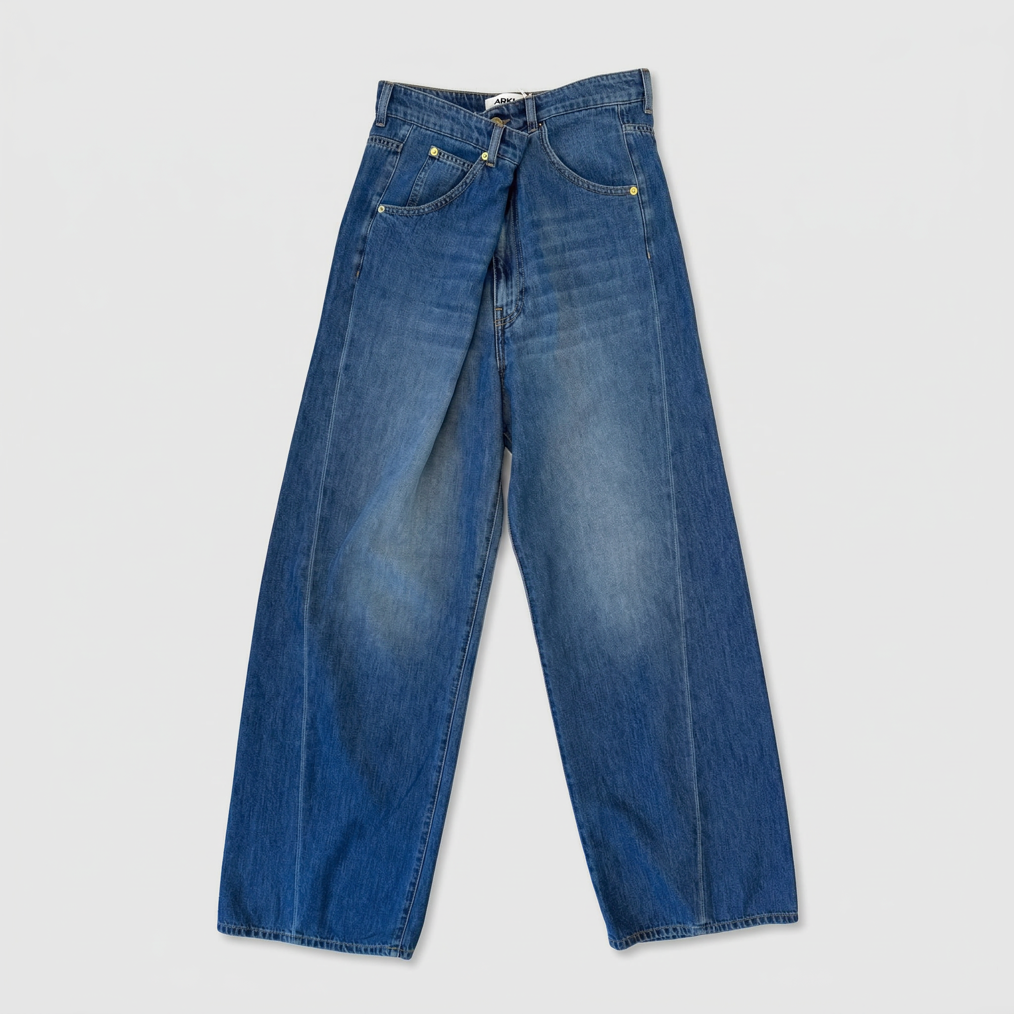 Darkpark Ines Fold Over Tencel Denim Slate Vintage