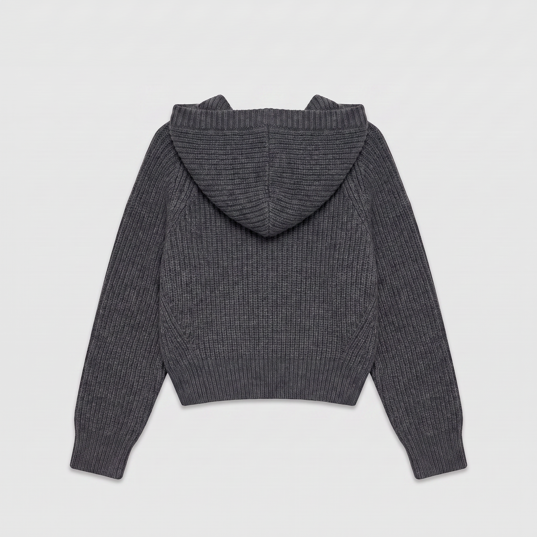 Rotate Knit Boxy Hoodie Gray