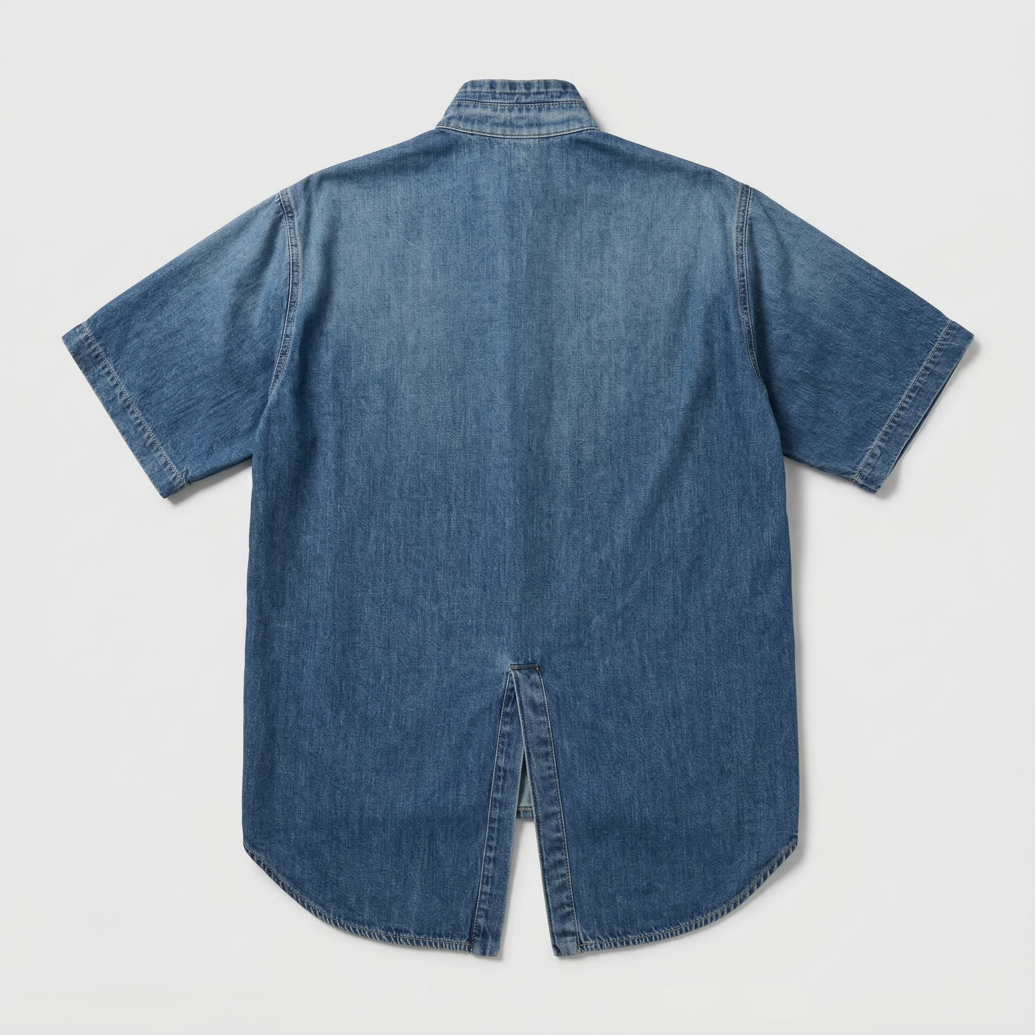 Darkpark Roberta Tencel Denim Collar Shirt Slate Vintage