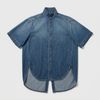 Darkpark Roberta Tencel Denim Collar Shirt Slate Vintage