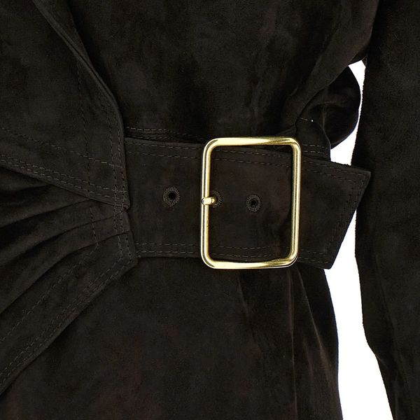 Darkpark Cindy Suede Contour Jacket Dark Brown