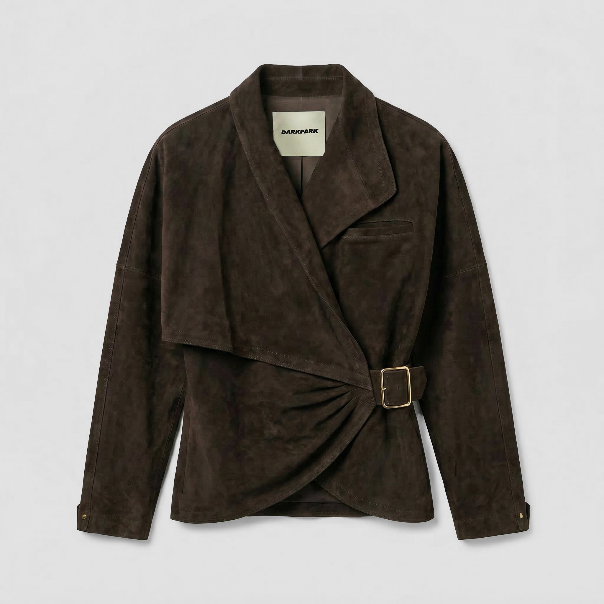 Darkpark Cindy Suede Contour Jacket Dark Brown