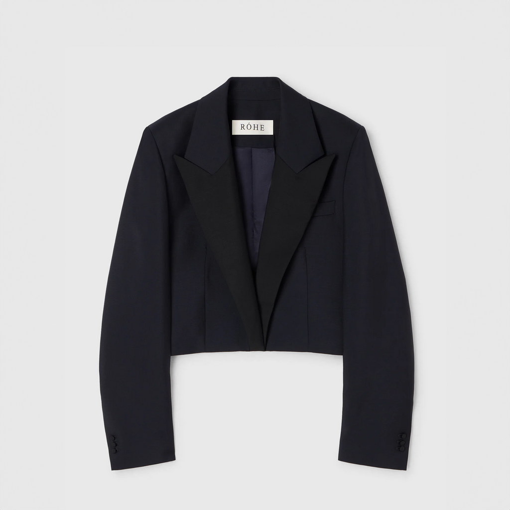 Róhe Cropped Blazer Navy