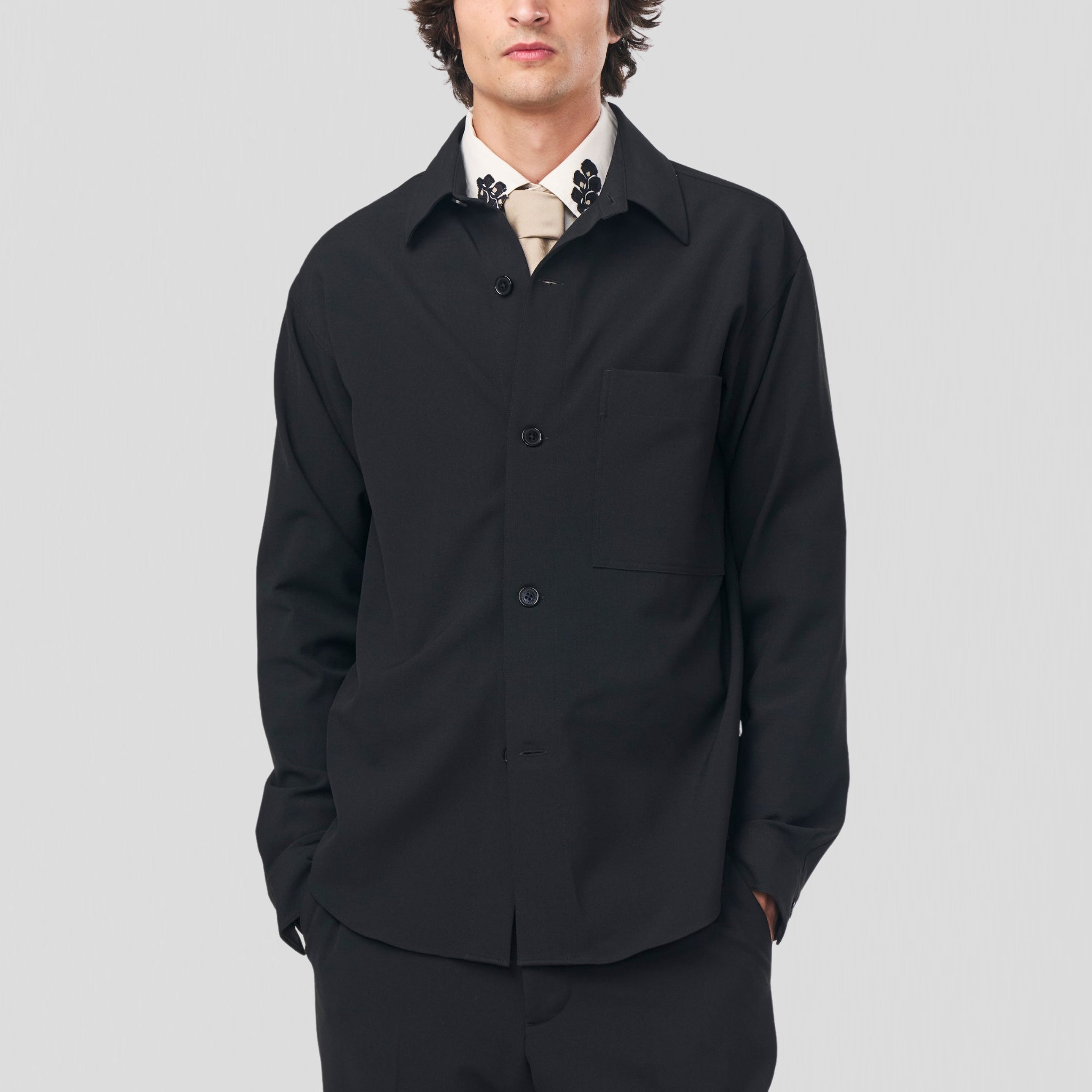 NN07 Adwin 1903 Overshirt Black