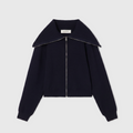 Róhe Two Way Sailor Zip Cardigan Navy
