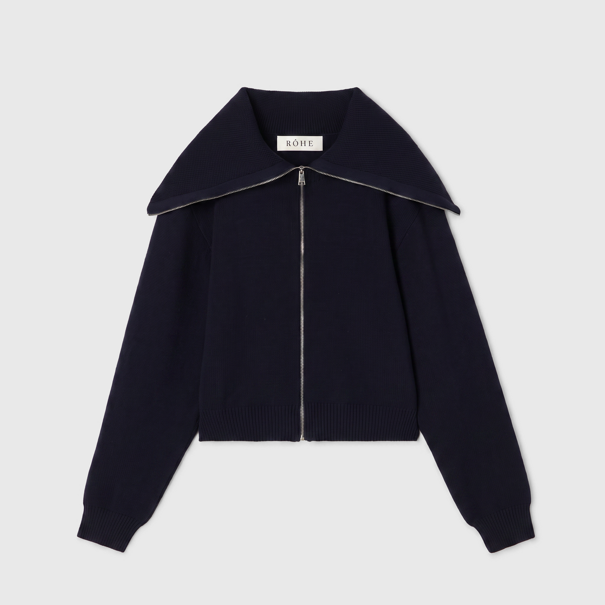Róhe Two Way Sailor Zip Cardigan Navy