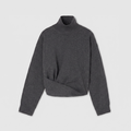 Róhe Sculptural Turtleneck Dark Grey Melange