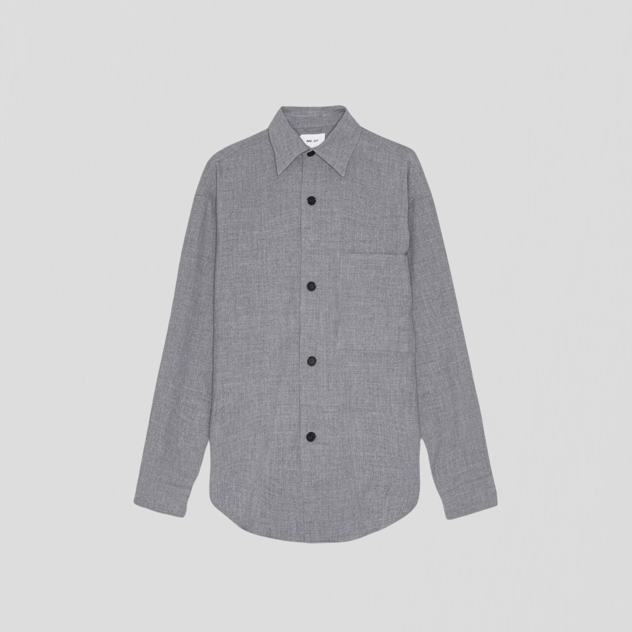 NN07 Adwin 1903 Overshirt Grey Melange