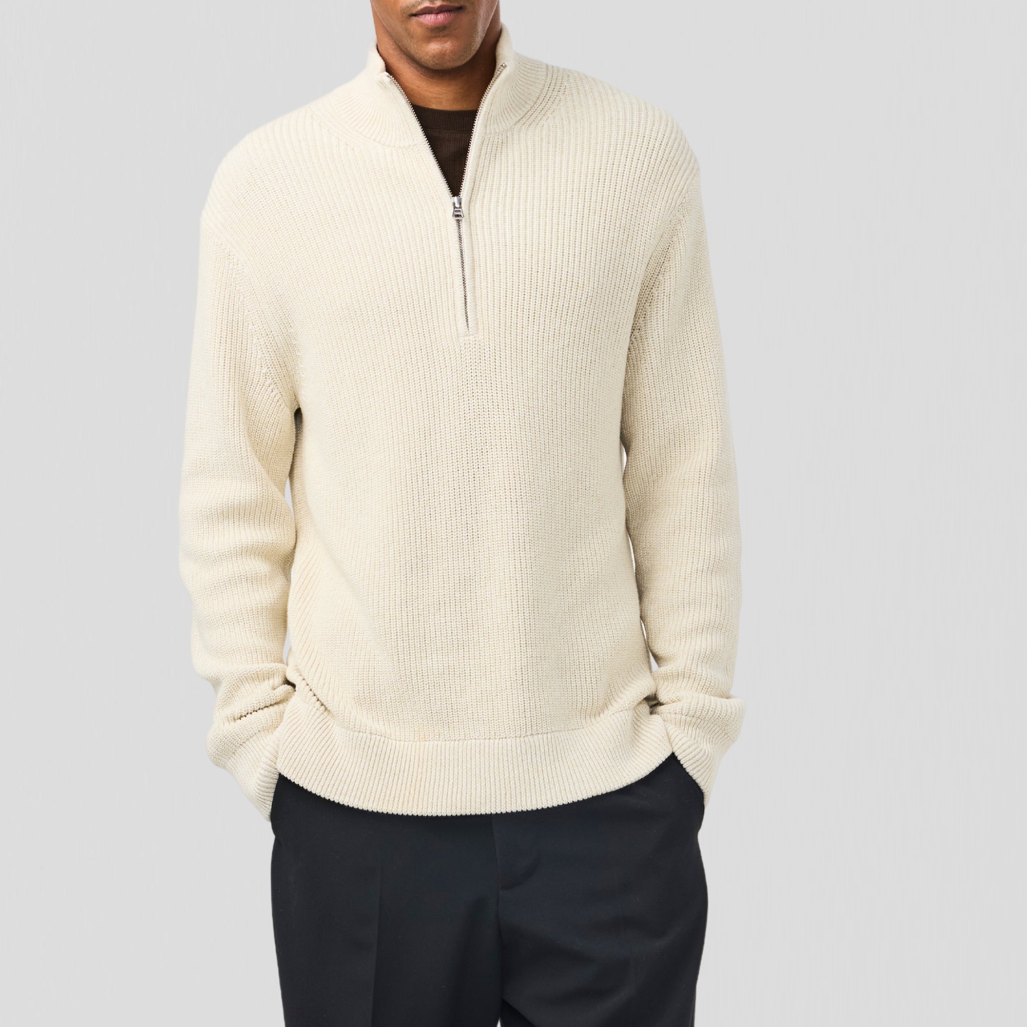 NN07 Jacobo Half Zip 6470 Sweater Ivory