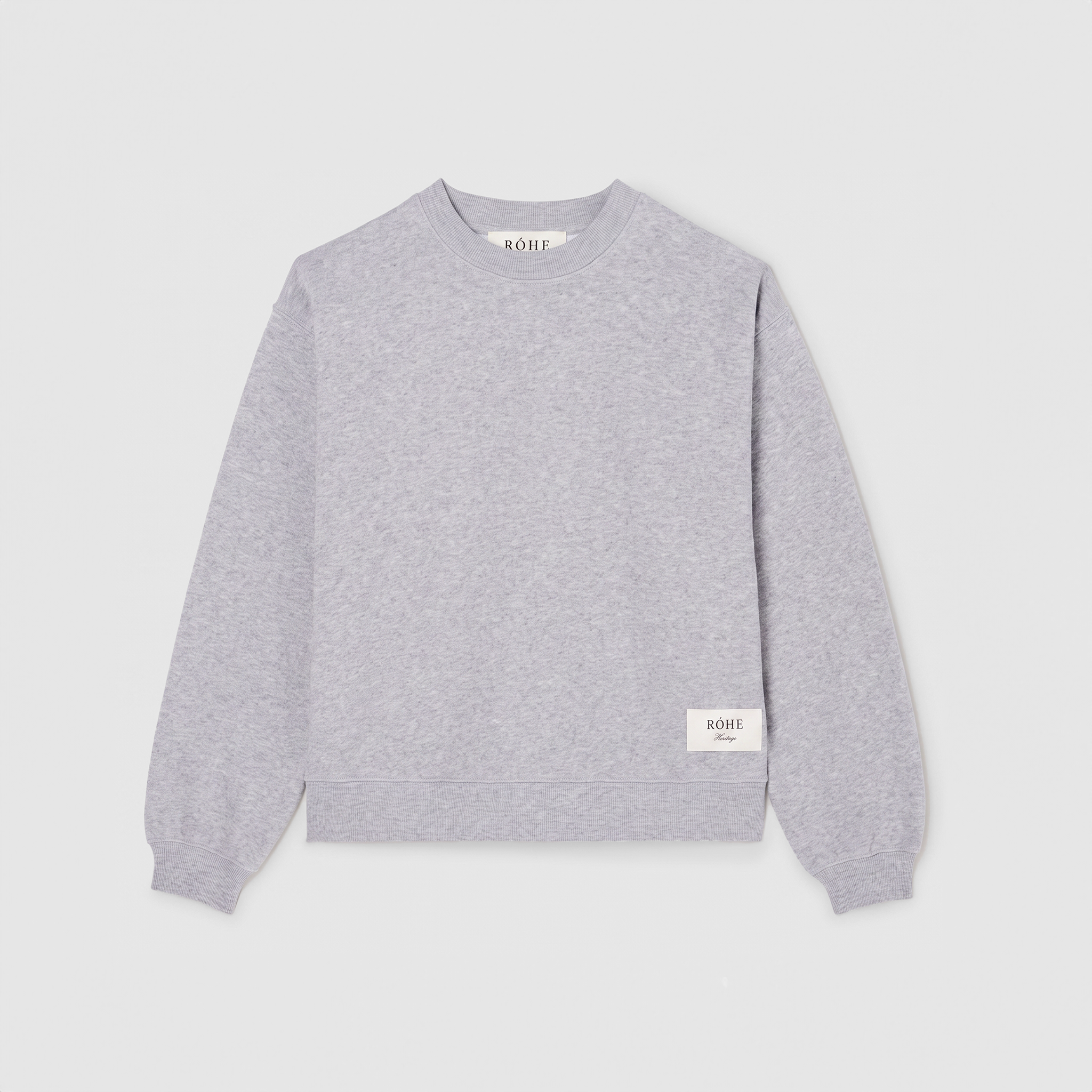Róhe Sweatshirt Mid Grey Melange