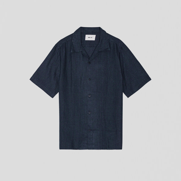 NN07 Julio SS NO PKT 5708 Shirt Navy Blue
