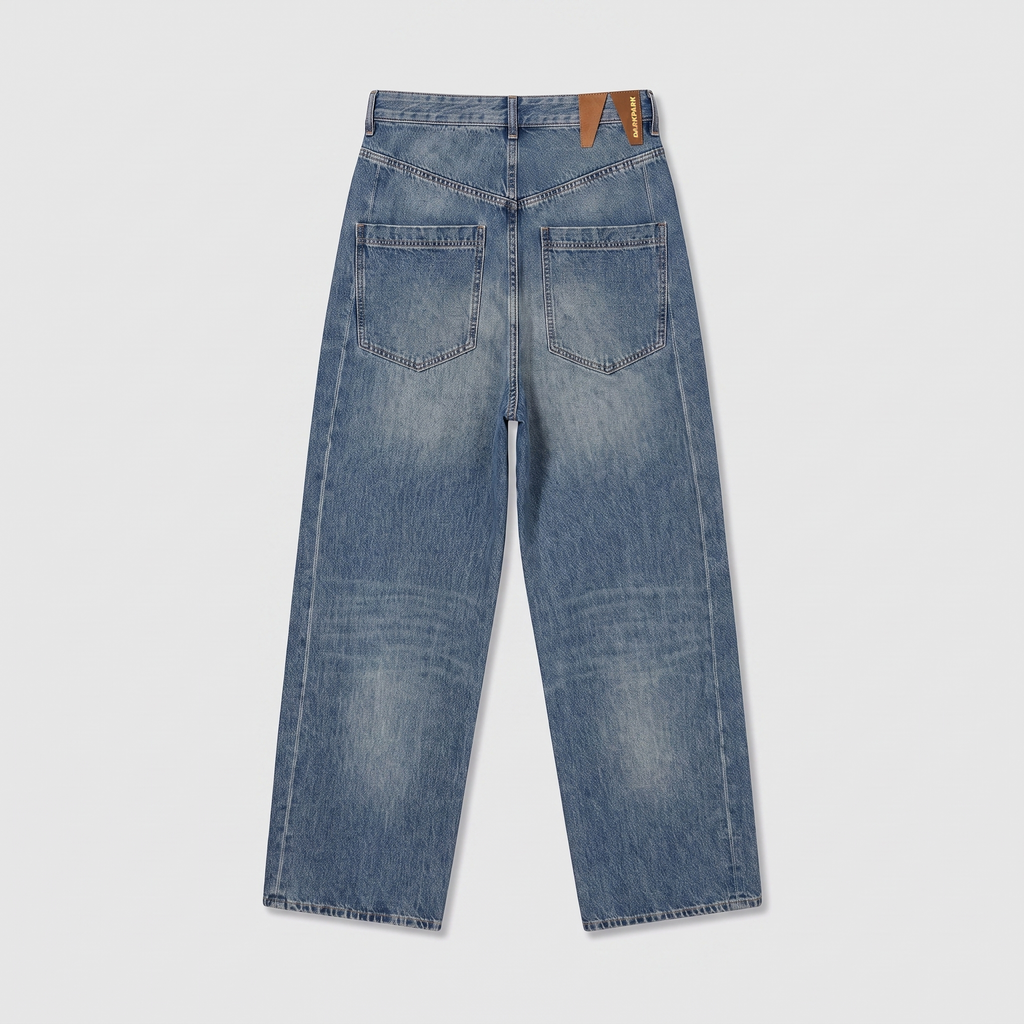 Darkpark Ines Fold Over Denim Sand Wash