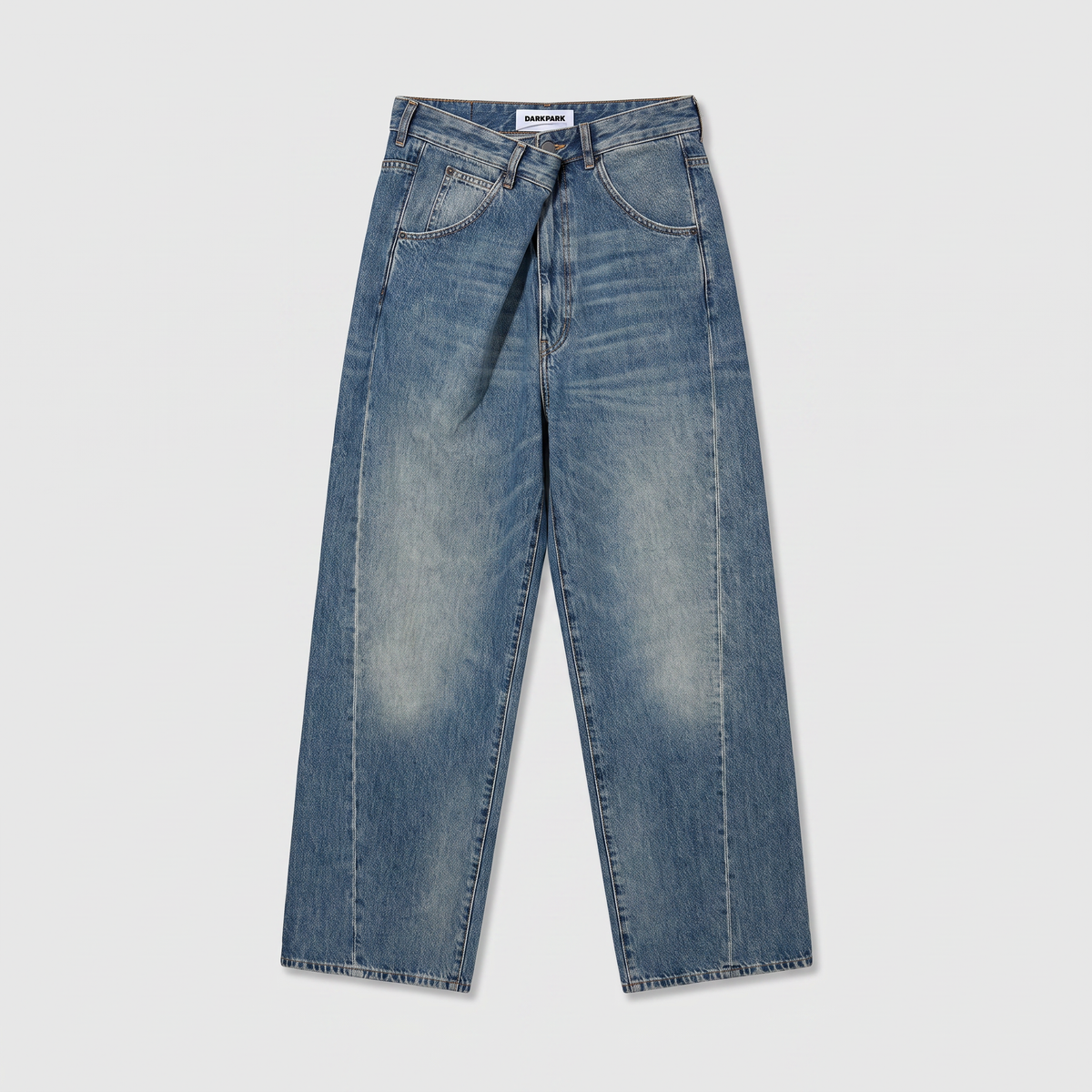 Darkpark Ines Fold Over Denim Sand Wash