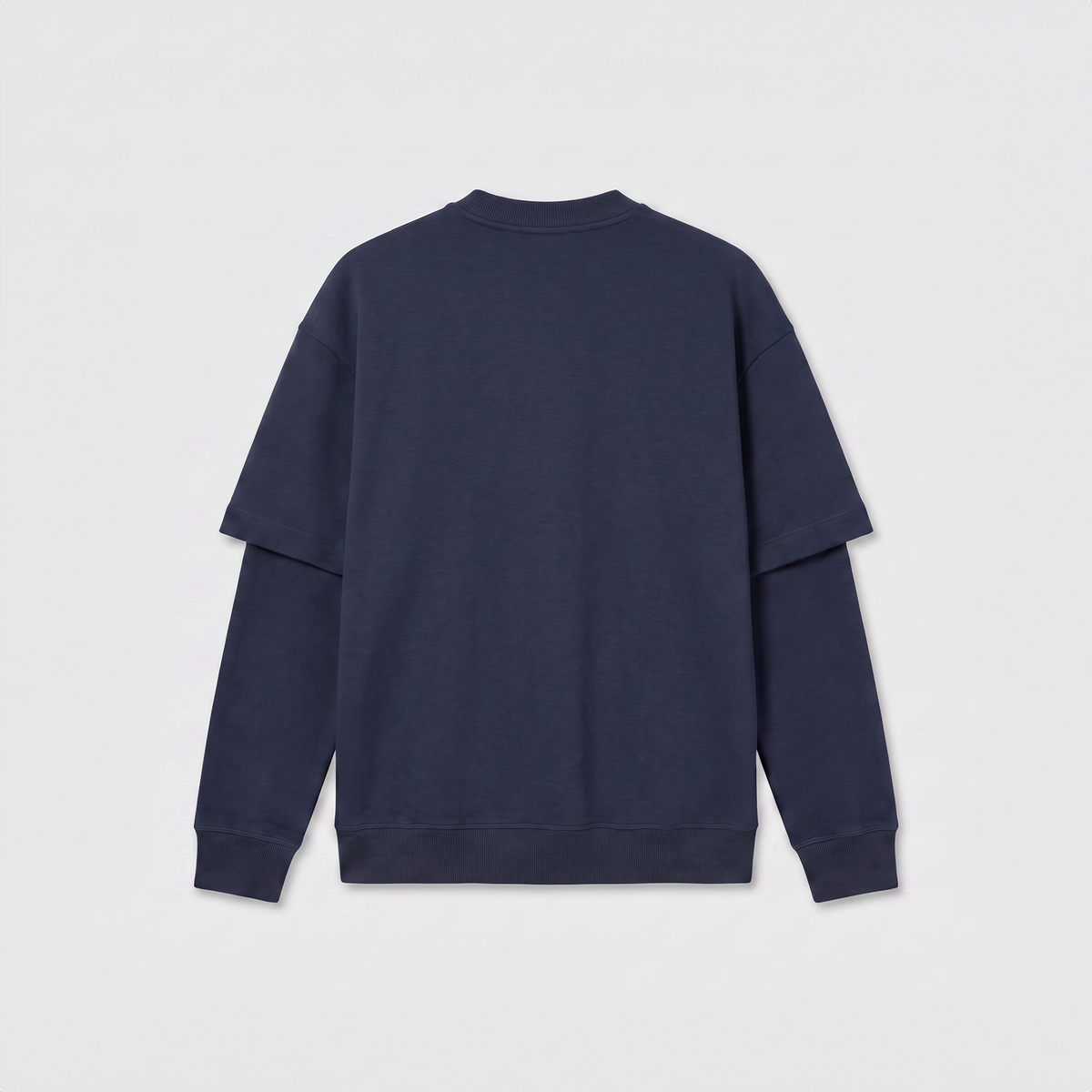 Darkpark Troy Wool Double Sleeve T-Shirt Blue Navy
