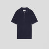 NN07 Hansie SS Zip 6600 Poloshirt Navy Melange