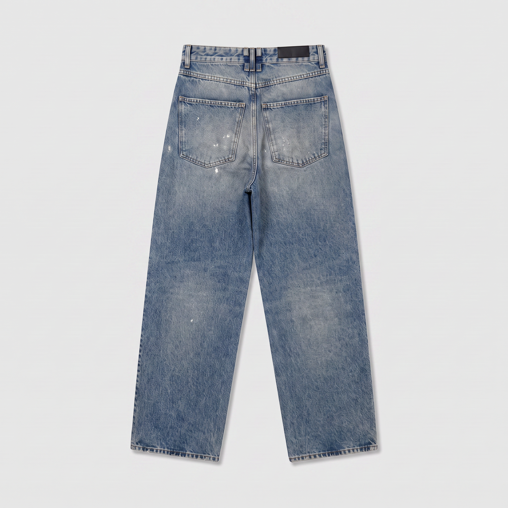 Darkpark Mark Relax Fit Denim Trousers Medium Wash Droplet