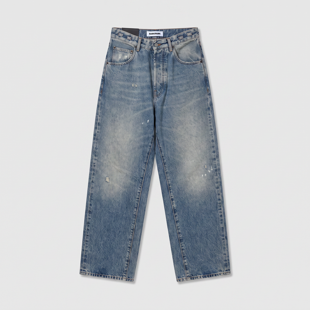 Darkpark Mark Relax Fit Denim Trousers Medium Wash Droplet