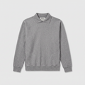 Darkpark Riley Polo Rugby Sweatshirt Dark Grey Melange