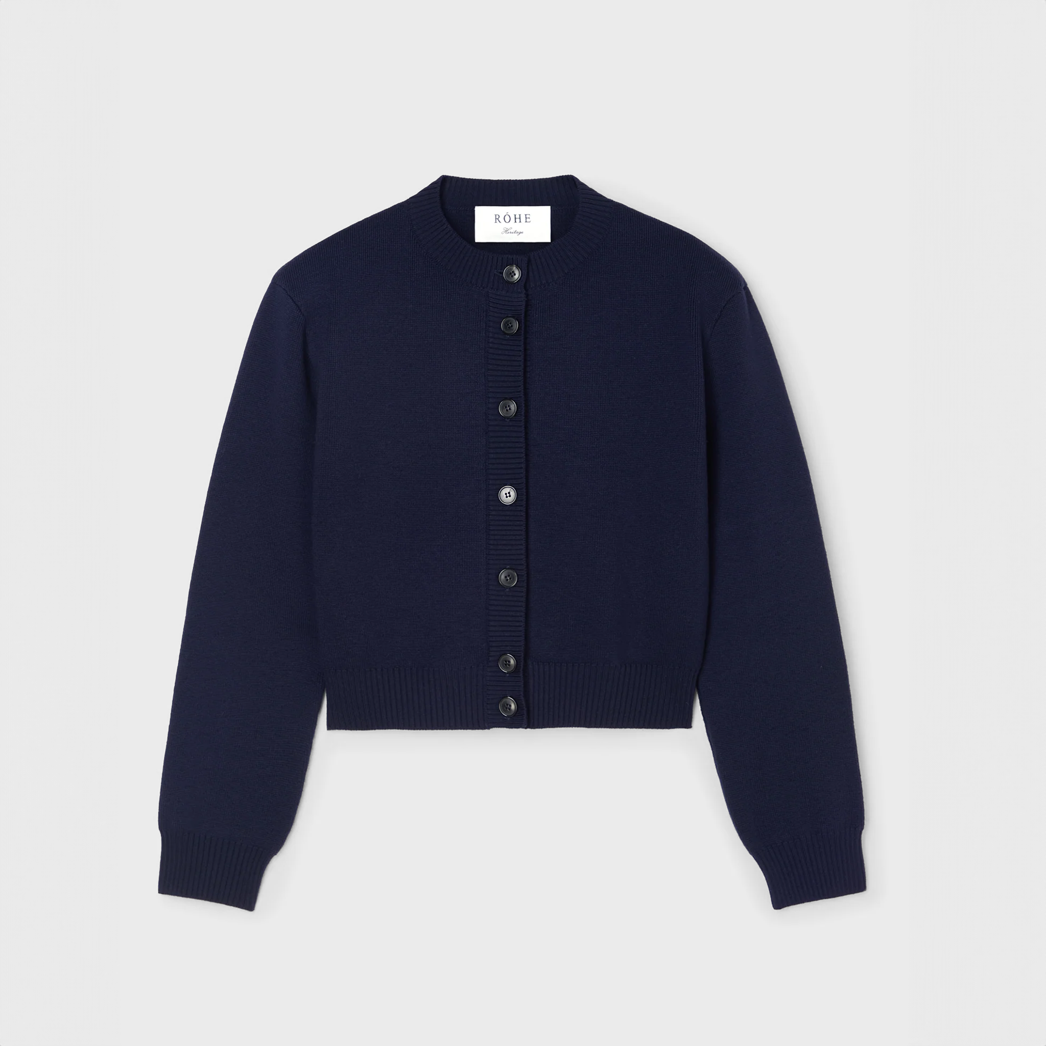 Róhe Statement Shoulder Cardigan Navy