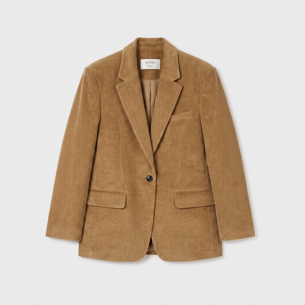 Róhe Oversized Corduroy Blazer Jacket Beige