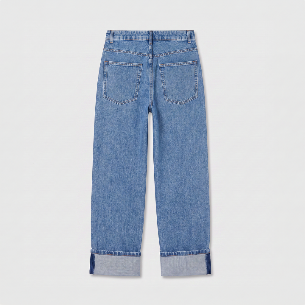 Róhe Rixt Turn-Up Baggy Denim Heritage Blue