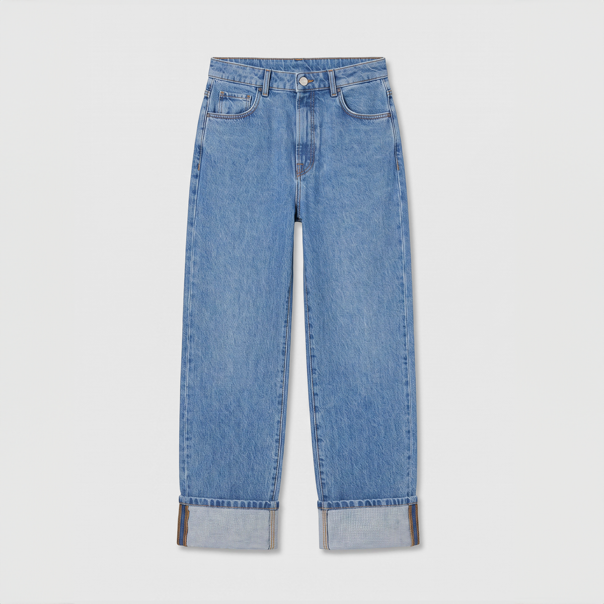 Róhe Rixt Turn-Up Baggy Denim Heritage Blue