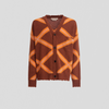 Marni Broken Macro Argyle Cardigan Nougat