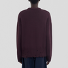 Marni Dishevelled Cotton Knit Dark Raisin