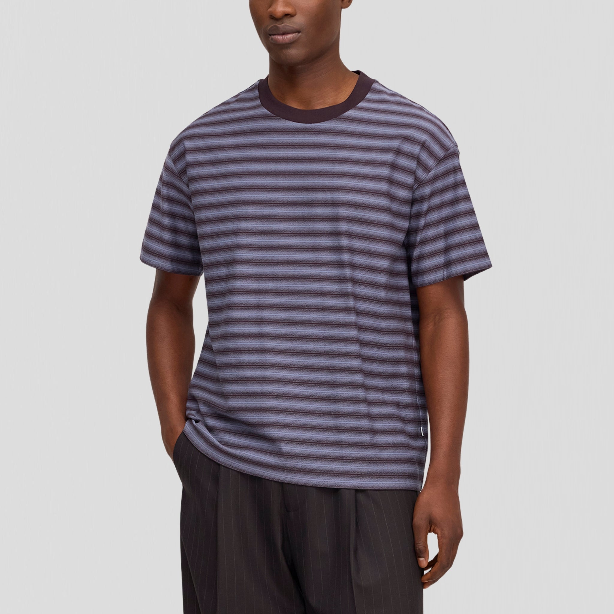 NN07 Lionel SS 30017 T-Shirt Blue Stripe
