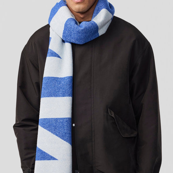 NN07 Logo Scarf 9021 Blue Multi