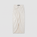 Rotate Sequins Knot Skirt Egret