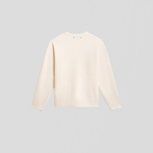 Golden Goose Journey M’s Boxy Crewneck Knit Heritage White