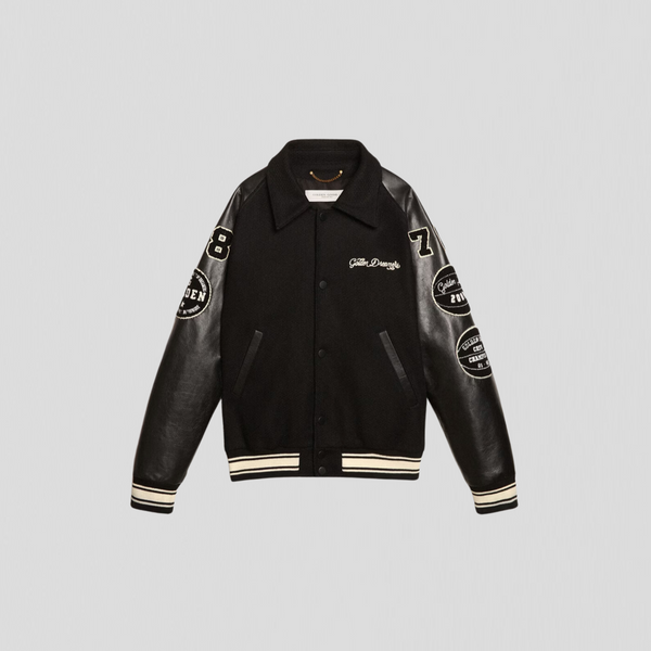 Golden Goose M’s Bomber College Jacket Black/ Beige